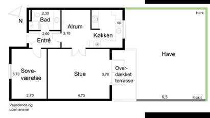 Nyistandsat 3. vær lejlighed/rækkehus med egen lukket have